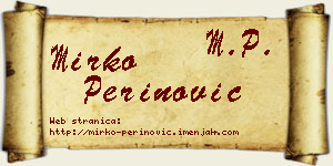 Mirko Perinović vizit kartica